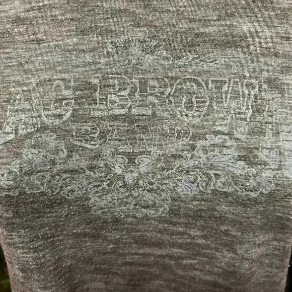 Zac Brown Band Short Sleeve Womens Sheer Gray Concert Tee Sz XL Stretchy - Picture 2 of 5